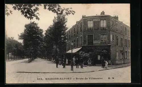 AK Maisons-Alfort, Route de Villeneuve