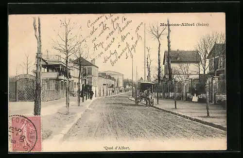 AK Maisons-Alfort, Quai d'Alfort