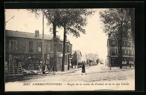 AK Charentonneau, Angle de la route de Créteil et de la rue Cécile