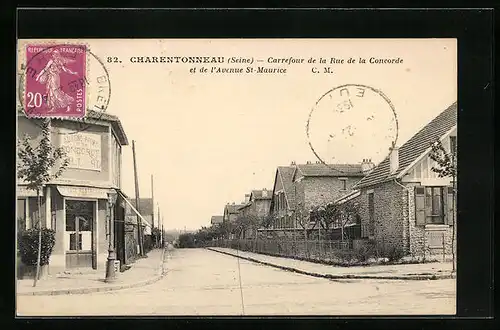 AK Charentonneau, Carrefour de la Rue de la Concorde et de l'Avenue St-Maurice
