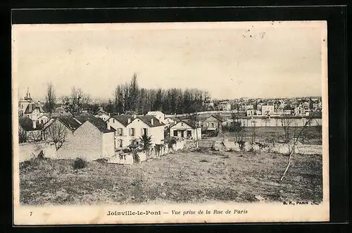 AK Joinville-le-Pont, Vue prise de la Rue de Paris
