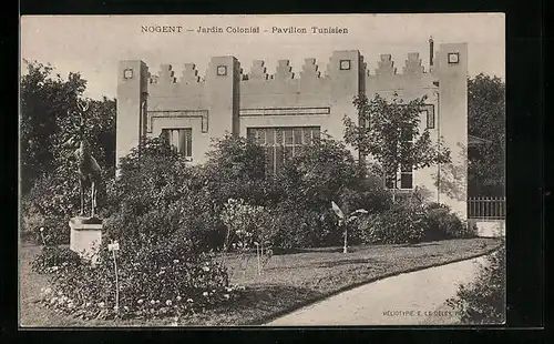 AK Nogent, Jardin Colonial, Pavillon Tunisien