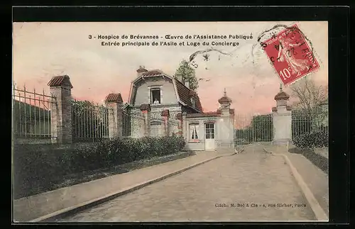 AK Brévannes, Hospice, Ceuvre de l'Assistance Publique, Entrée principale