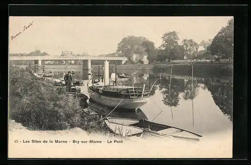 AK Bry-sur-Marne, les Sites de la Marne, le Pont