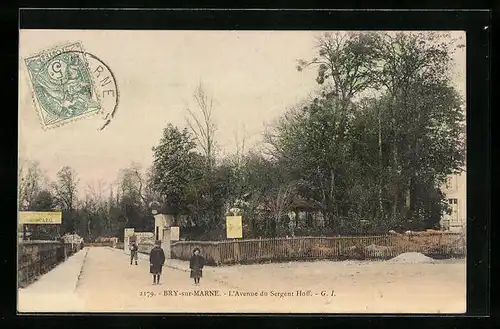 AK Bry-sur-Marne, l'Avenue du Sergent Hoff