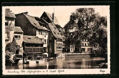 AK Nürnberg, alte Fischerhäuser
