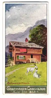Sammelbild Gartmann Schokolade, Häusertypen, Schweizer Haus