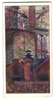 Sammelbild Stollwerck`s Deutsche Alpenmilch-Schokolade, Marke Allgäu, Hochofen-Anlage