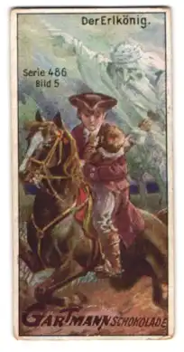 Sammelbild Gartmann Schokolade, Deutsche Gedichte, Der Erlkönig