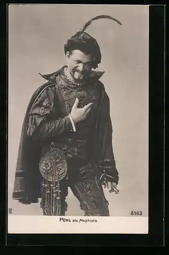 AK Schauspieler Pohl als Mephisto