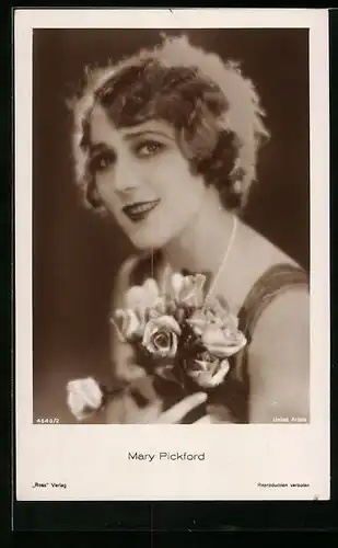 AK Schauspielerin Mary Pickford mit reizendem Lächeln
