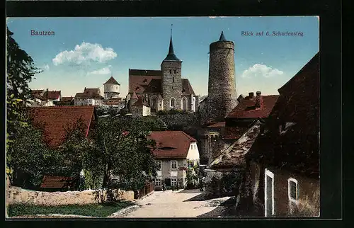 AK Bautzen, Blick auf den Scharfensteg
