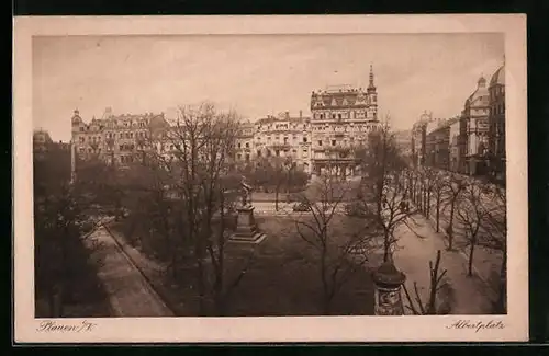 AK Plauen i. V., Albertplatz