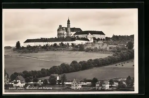 AK Neresheim, Schloss (Abtei) mit Aufgang