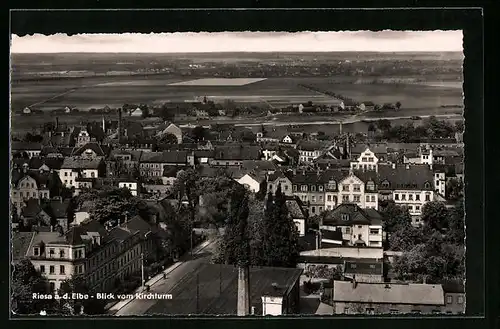 AK Riesa, Blick vom Kirchturm