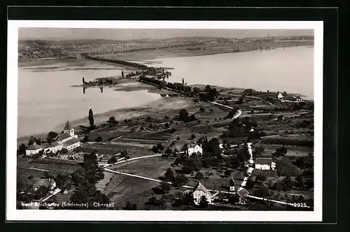 AK Reichenau / Bodensee, Oberzell vom Flugzeug aus gesehen