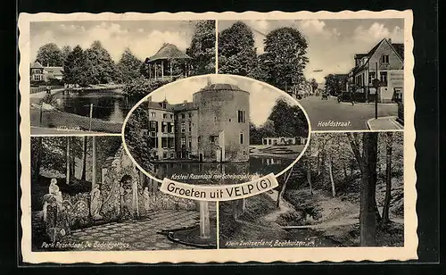 AK Velp, Hoofdstraat, Park Rozendaal, Villapark, Klein Zwitserland, Kasteel Rozendaal