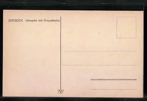 AK Dresden, Markttreiben auf dem Altmarkt, an der Kreuzkirche