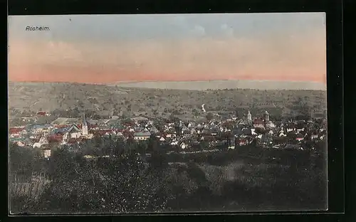 AK Rosheim, Generalansicht der Stadt, Blick auf den Kirchturm