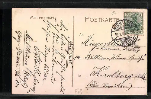 AK Mülhausen i. Els., Generalansicht mit Blick zur Marienkirche