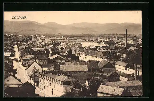 AK Colmar, Blick über die Dächer der Stadt