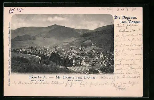 AK Markirch in den Vogesen, Totale mit Ste. Marie