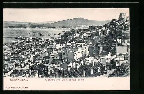 AK Gibraltar, a Bird`s eye View of the Town
