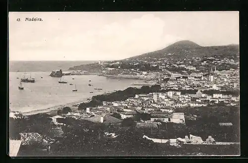 AK Madeira, Generalansicht mit Blick auf den Atlantik