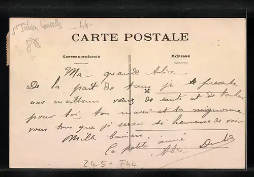 AK Divatte, Catastrophe, Rupture de la Levee Decembre 1910, zerstörte Häuser im Hochwasser