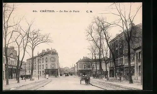 AK Creteil, La Rue de Paris