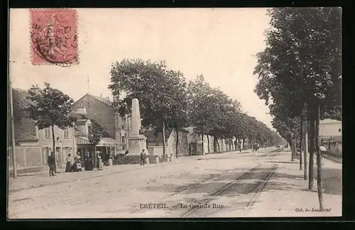 AK Creteil, La Grande Rue, Monument