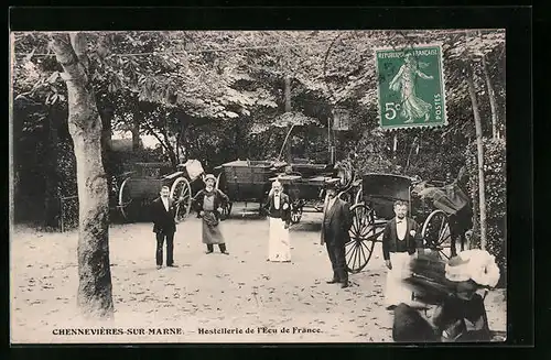 AK La Varenne-Chennevieres-sur-Marne, Hostellerie de l`Ecu de France