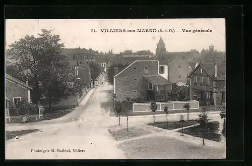 AK Villiers-sur-Marne, Vue generale, L`Eglise