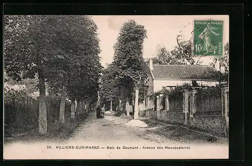 AK Villiers-sur-Marne, Bois de Gaumont, Avenue des Mousquetaires