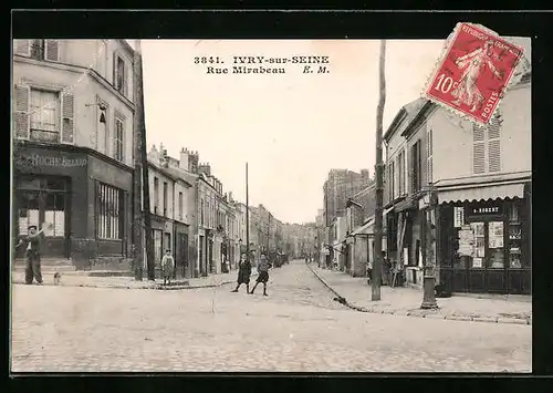 AK Ivry-sur-Seine, Rue Mirabeau, Roche Billard