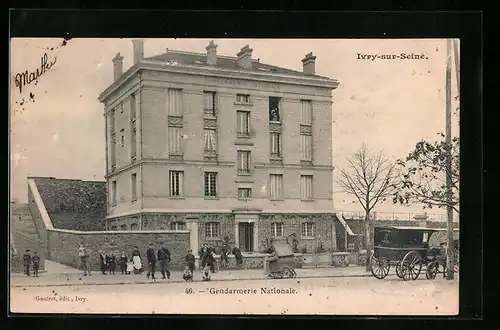 AK Ivry-sur-Seine, Gendarmerie Nationale, facade
