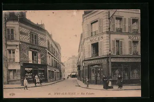 AK Ivry-sur-Seine, Rue Voltaire, Hotel Noces
