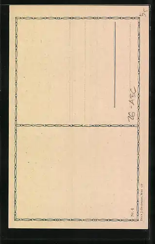 Künstler-AK sign. Elsner: Die Post, Postkutsche fährt an Bauernhof vorbei