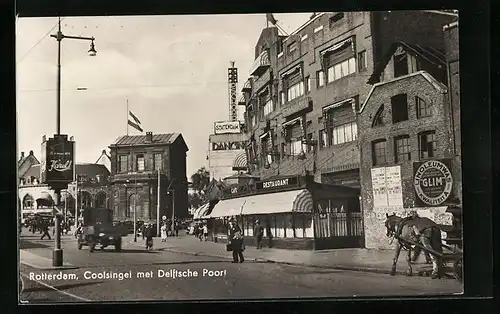 AK Rotterdam, Coolsingel met Delftsche Poort