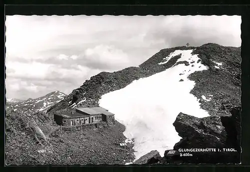 AK Glungezerhütte /Tirol, Blick zur Bergspitze