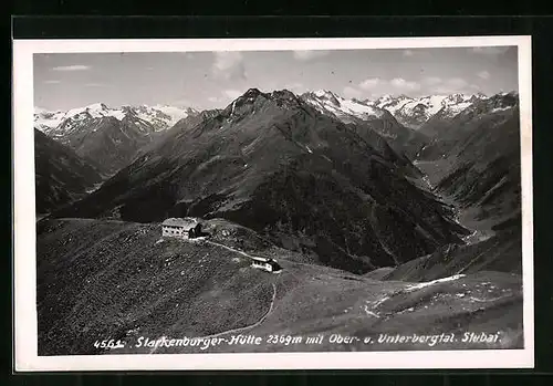 AK Starkenburger-Hütte, Berghütte mit Ober- u. Unterbergtal