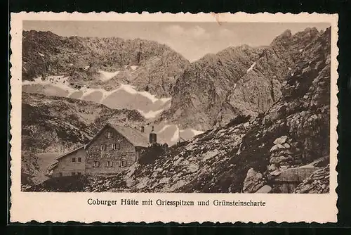 AK Coburger Hütte, Berghütte mit Griesspitzen