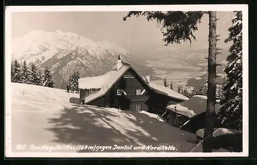 AK Rosskogelhütte, Berghütte gegen Inntal und Nordkette