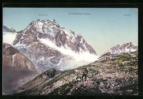 AK Darmstädter-Hütte, Blick zur Kuchlspitze