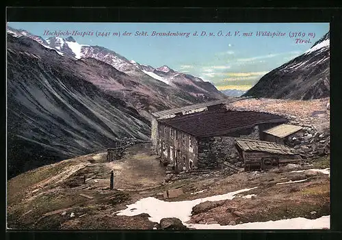 AK Hochjoch-Hospitz, Berghütte mit Wildspitze
