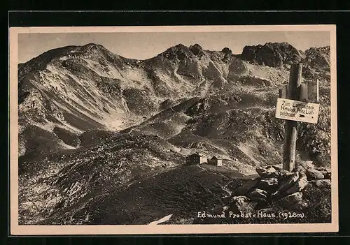 AK Edmund Probst-Haus, Berghütte mit Nebelhorn