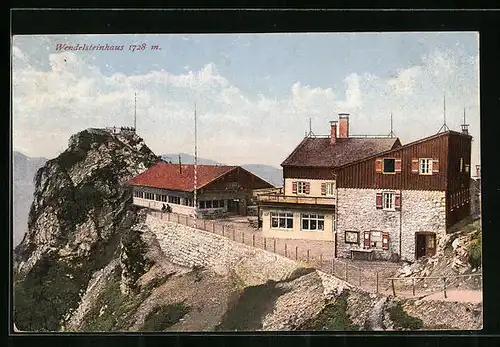 AK Wendelsteinhaus, Berghütte mit Aussichtspunkt