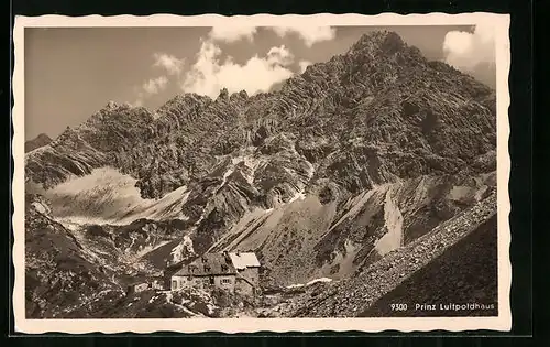 AK Prinz Luitpoldhaus, Berghütte mit Bergspitze