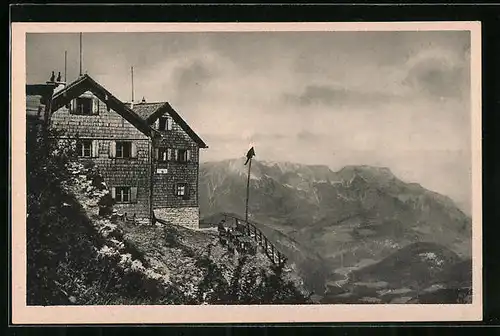 AK Purtschellerhaus, Berghütte auf dem Eckerfirst