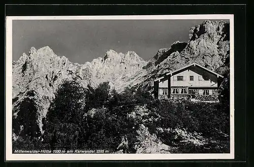 AK Mittenwalder-Hütte, Berghütte am Karwendel